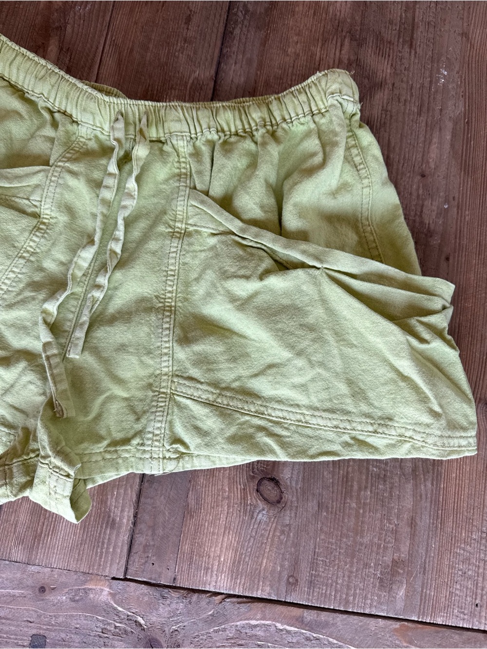 Good Fortune Linen & Cotton Shorts Free People $68.00 Warm Olives Multiple Sizes - Picture 7 of 15